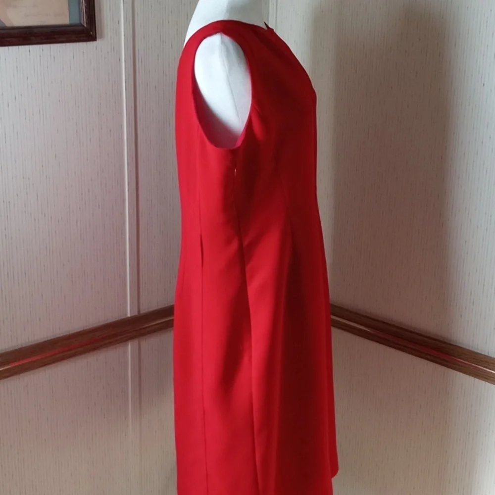 Calvin Klein Red Midi Dress, Professional, Office, Party, Special Occasions, Hol - Picture 8 of 9